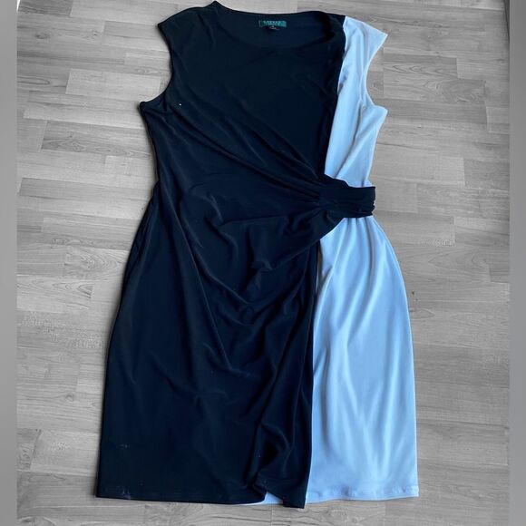 Ralph Lauren Dress Black White Size 18 - Picture 8 of 10